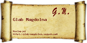 Glab Magdolna névjegykártya