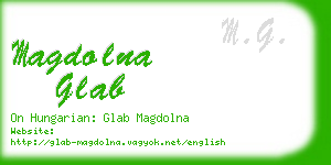magdolna glab business card